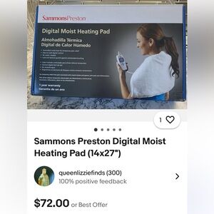 Brand new digital moist heating pad with easy to use controls